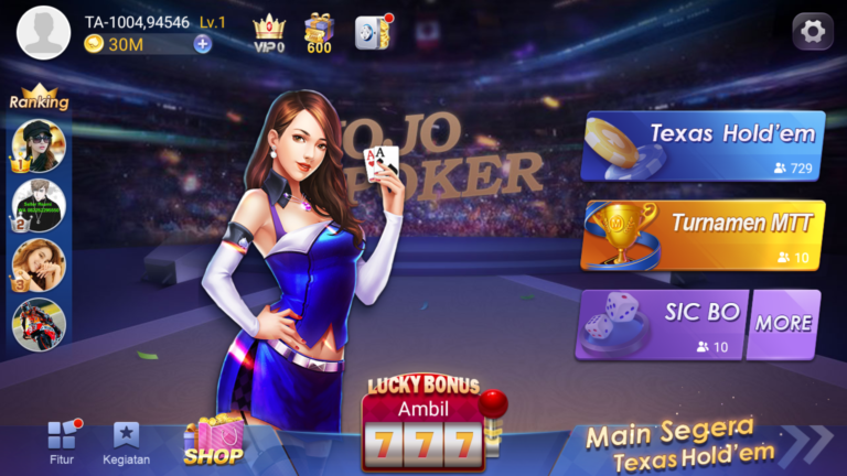 Banyak Hadiah Gratis di Permainan Judi JOJO Texas Poker